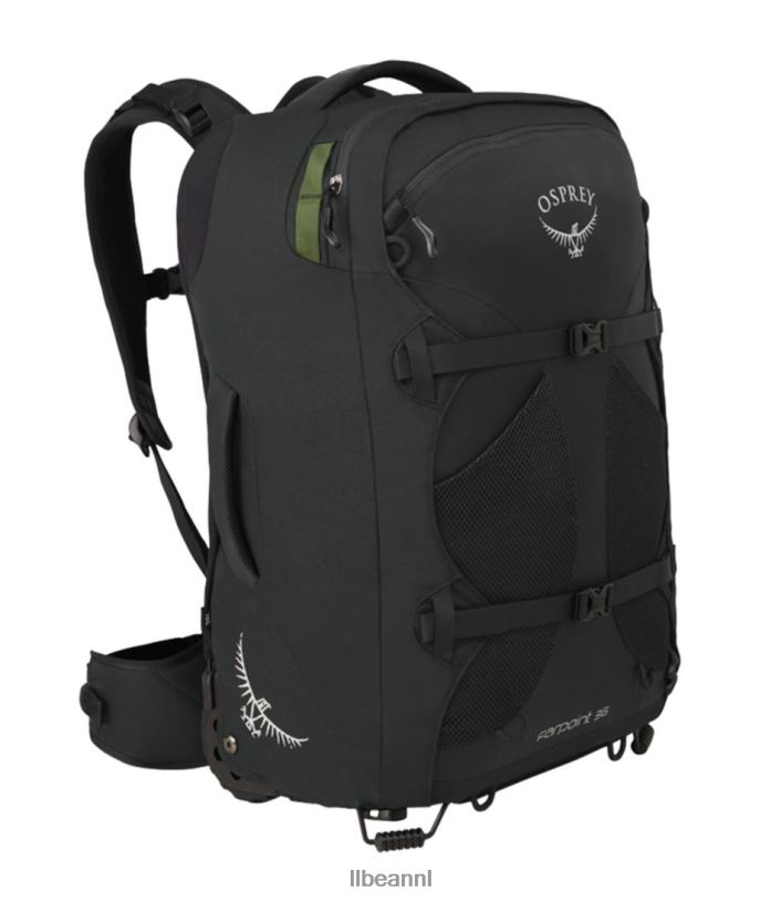 L.L.Bean unisex visarend farpoint reispakket op wielen zwart accessoires VT0642449