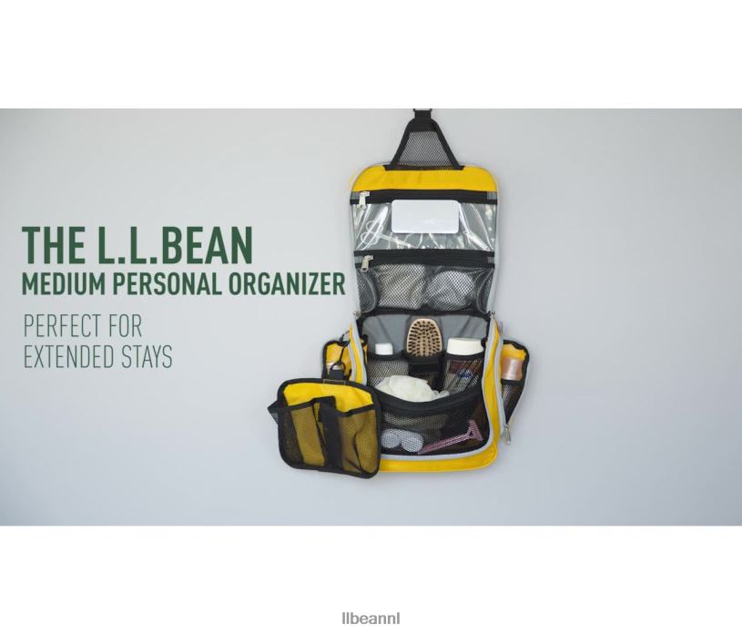 L.L.Bean unisex Persoonlijke organizer-toilettas van gewaxt canvas veldspaat accessoires VT0644276
