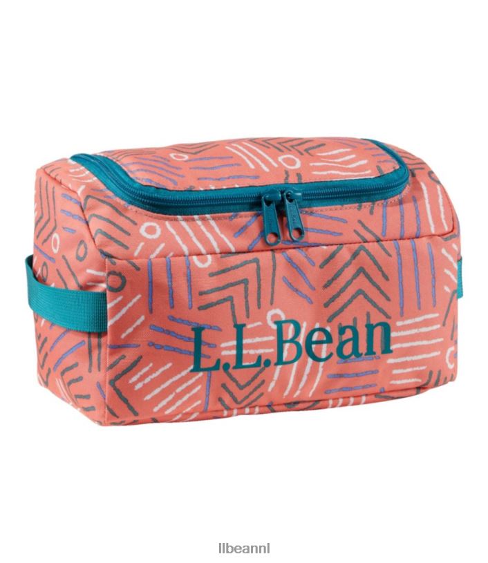 L.L.Bean unisex persoonlijke organizer toilettas koraalvlam schetsmatig accessoires VT0646760