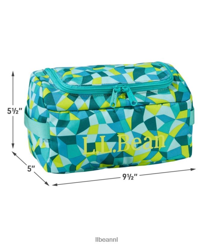 L.L.Bean unisex persoonlijke organizer toilettas oceaanblauwe camouflage accessoires VT0647099