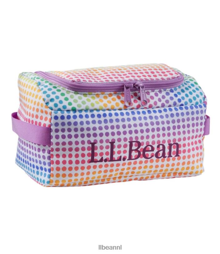 L.L.Bean unisex persoonlijke organizer toilettas regenboog stippen accessoires VT0646223