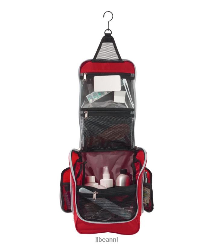 L.L.Bean unisex persoonlijke organizer toilettas rode buffelplaid accessoires VT0645407
