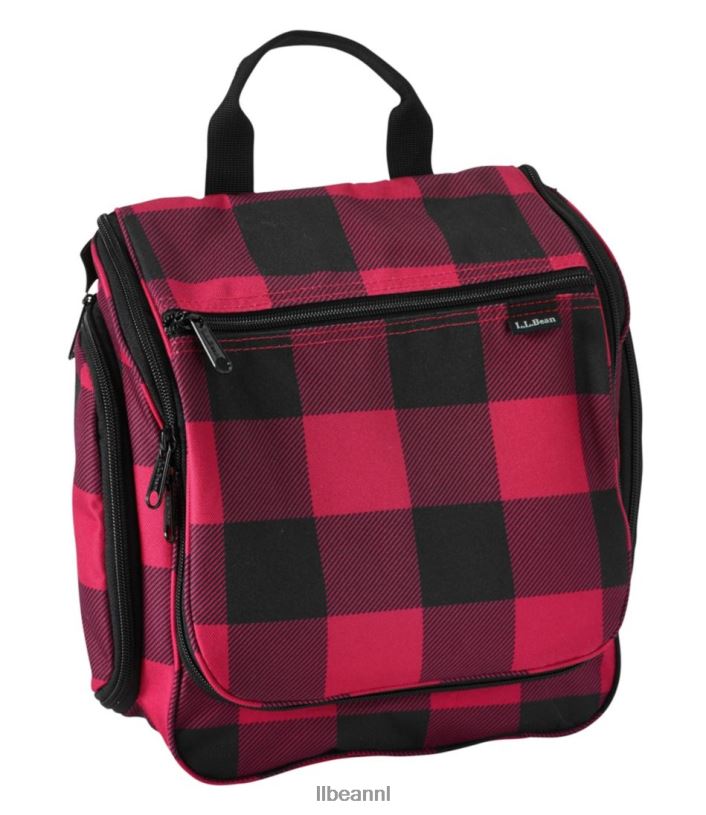 L.L.Bean unisex persoonlijke organizer toilettas rode buffelplaid accessoires VT0646745