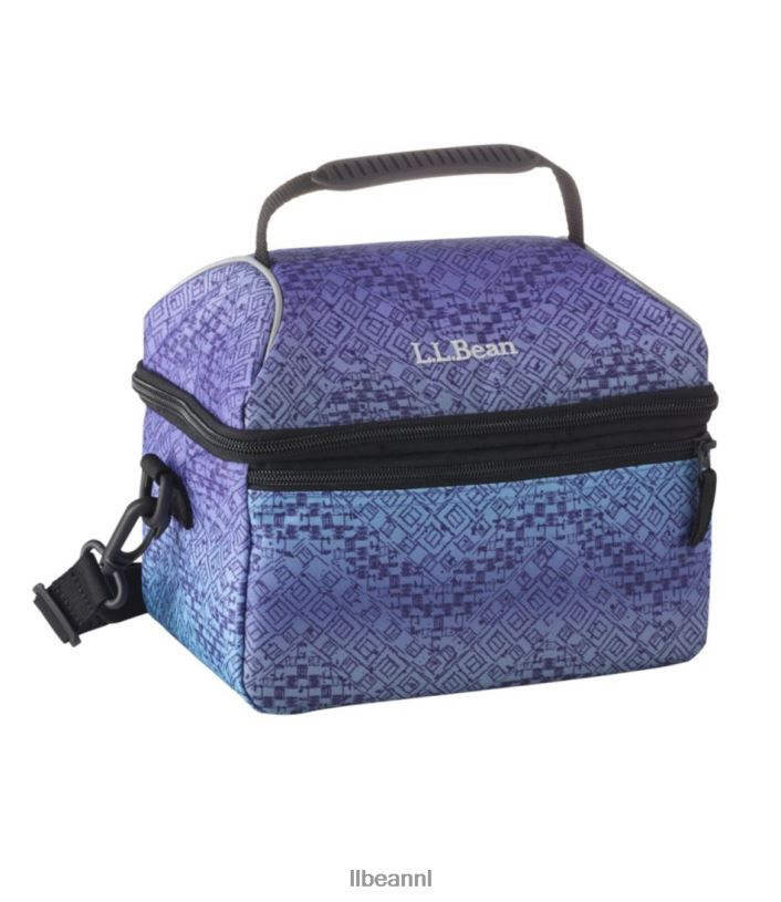 L.L.Bean unisex lunchbox met flip-top print maagdenpalm hemel chevron accessoires VT0645467