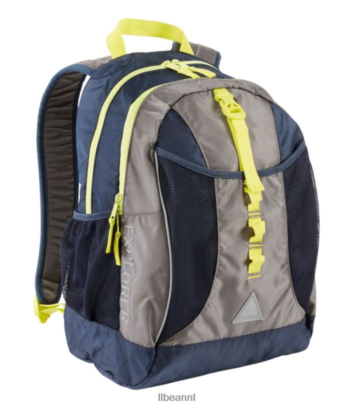 L.L.Bean unisex Explorer-rugzak kleurblok koolstof marine/asfalt accessoires VT0642398