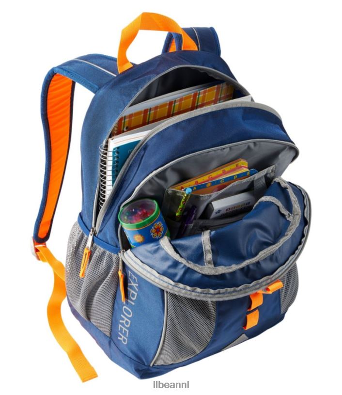 L.L.Bean unisex Explorer-rugzak kleurblok koolstof marine/asfalt accessoires VT0642398