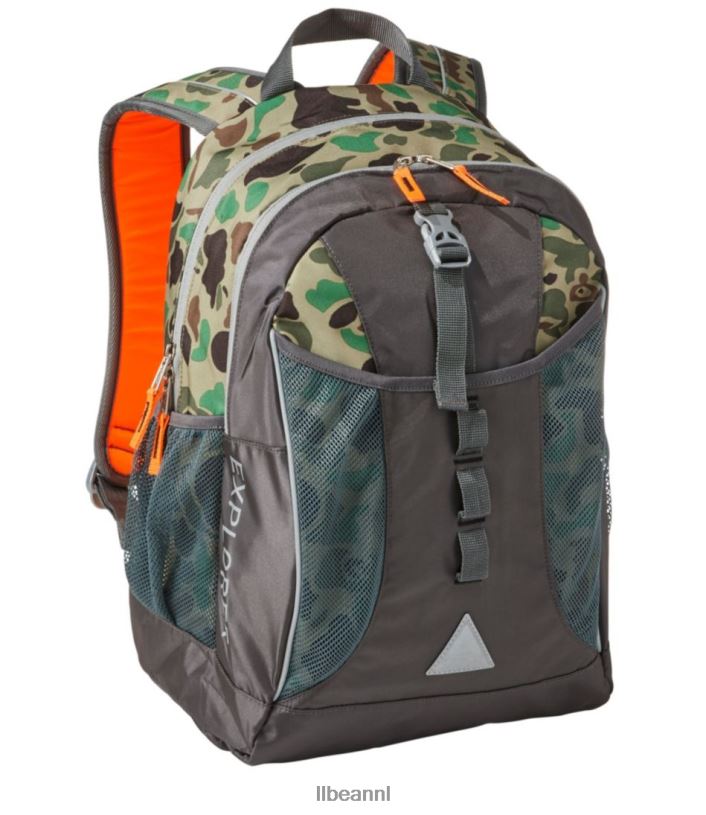 L.L.Bean unisex ontdekkingsreiziger rugzak donkere loden camouflage accessoires VT0645470