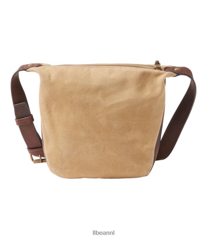 L.L.Bean unisex crossbody van gewaxt canvas tijm accessoires VT0646226