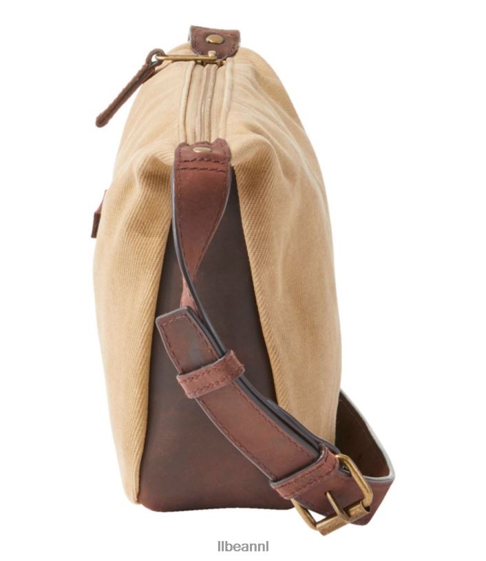 L.L.Bean unisex crossbody van gewaxt canvas tijm accessoires VT0646226