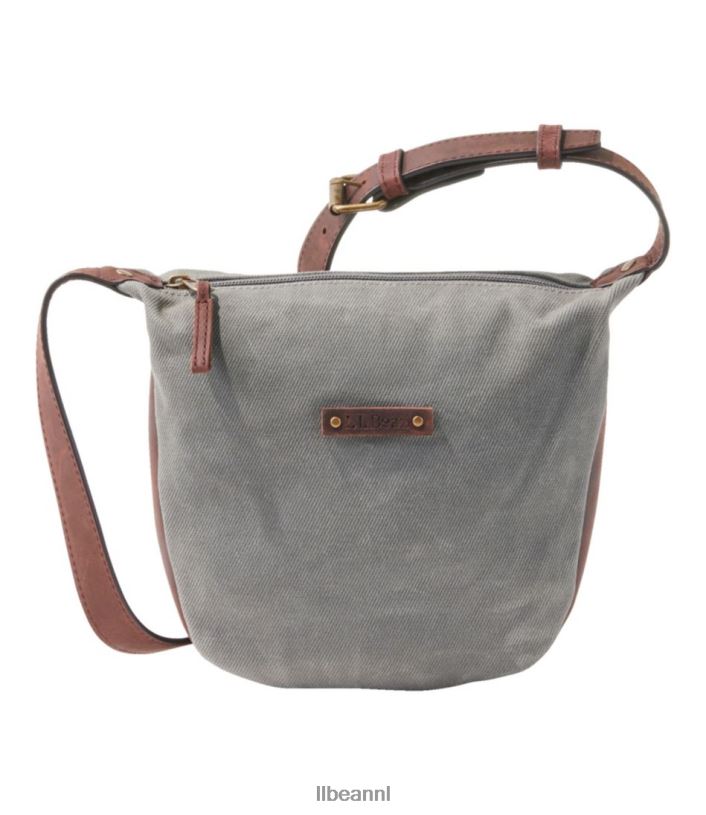 L.L.Bean unisex crossbody van gewaxt canvas veldspaat accessoires VT0644240