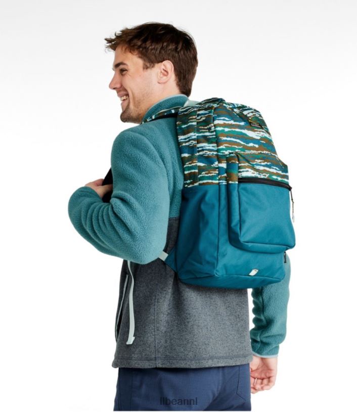 L.L.Bean unisex berg klassieke cordura pack-print zwart/rode buffel accessoires VT0642437