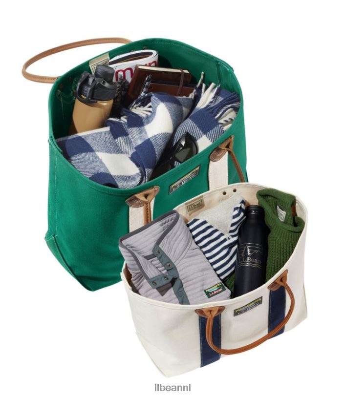 L.L.Bean unisex Katahdin-boot en draagtas met leren handvat smaragd sparren/natuurlijk accessoires VT0642353