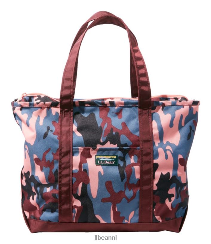 L.L.Bean unisex alledaagse lichtgewicht draagtasprint warme koraal camouflage accessoires VT0642386