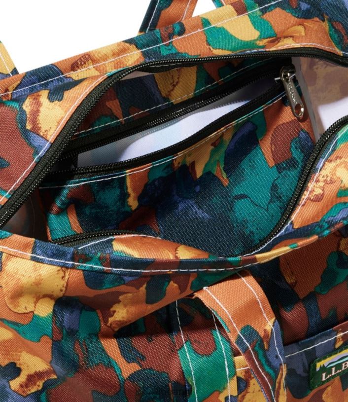 L.L.Bean unisex alledaagse lichtgewicht draagtasprint warme koraal camouflage accessoires VT0642386