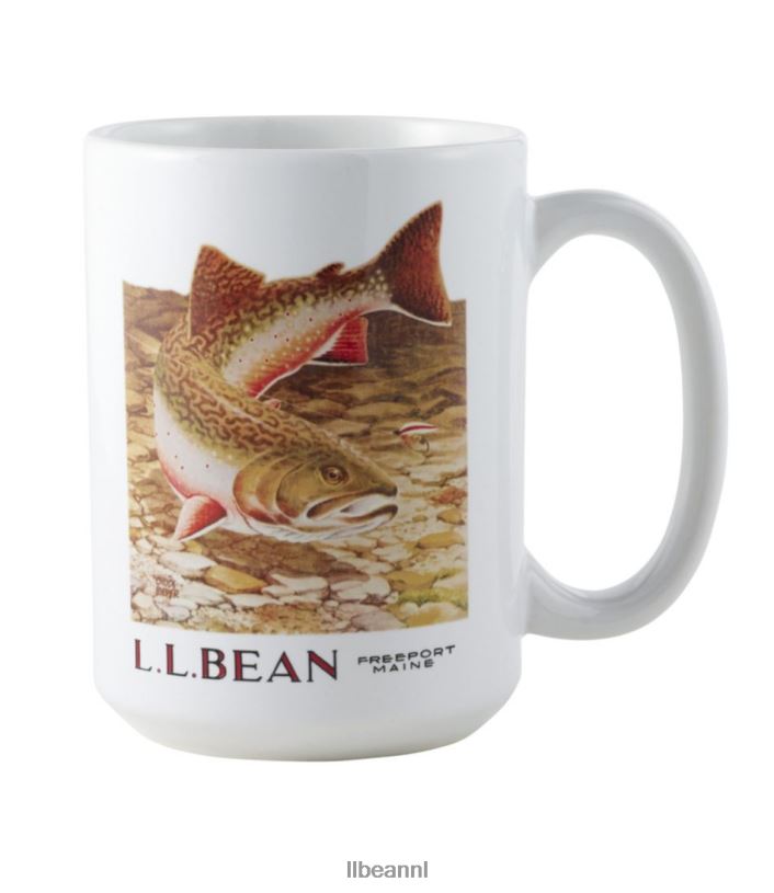 L.L.Bean unisex mif&w keramische mok forel wit accessoires voor buiten VT0642029
