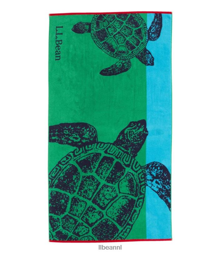 L.L.Bean unisex strandlakenschildpadden aan zee heldere iep accessoires voor buiten VT0641249