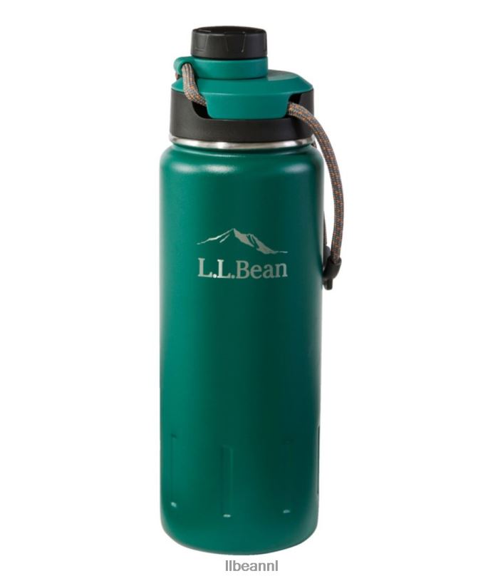 L.L.Bean unisex geïsoleerde kantinewaterfles smaragdgroene spar accessoires voor buiten VT0641717