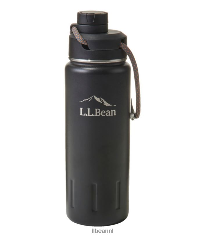 L.L.Bean unisex geïsoleerde kantinewaterfles zwart accessoires voor buiten VT0645326