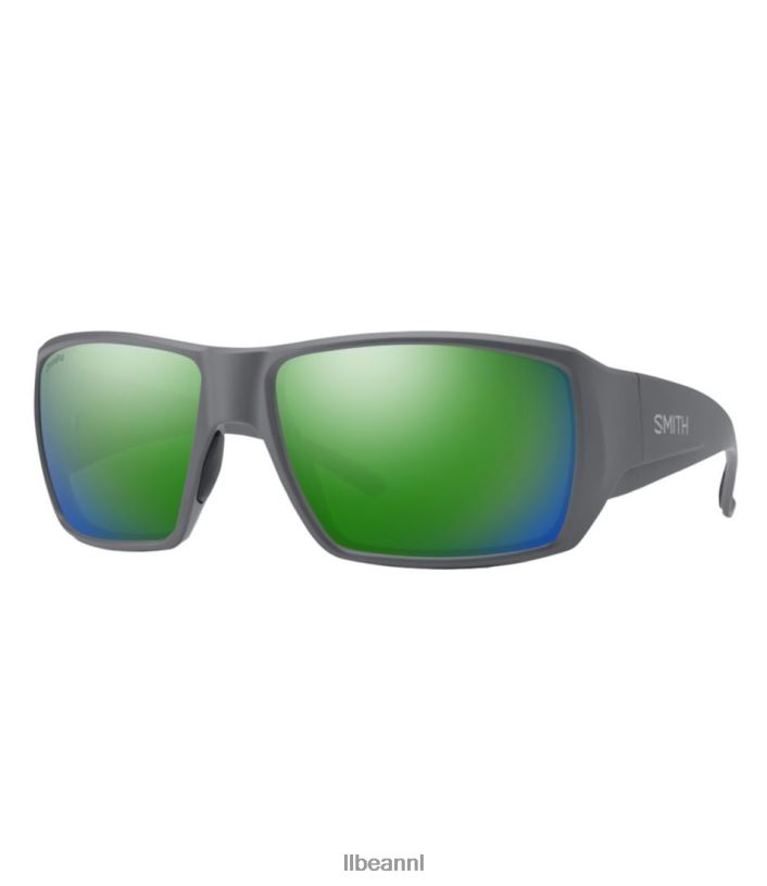 L.L.Bean unisex Smith Guide Choice extra grote chromapop gepolariseerde spiegelzonnebril mat cement/gepolariseerde groene spiegel accessoires voor buiten VT064817