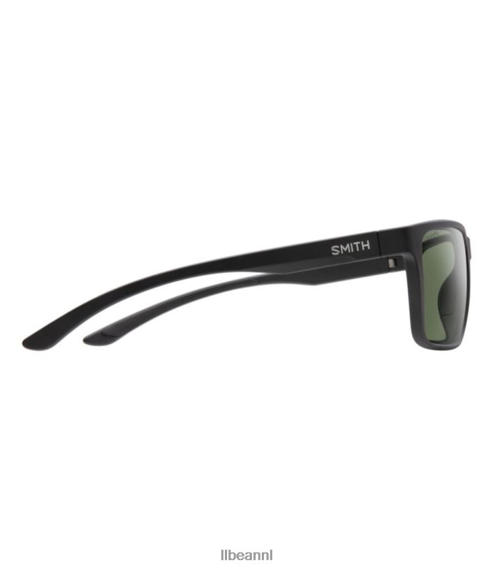 L.L.Bean unisex Smith riptide chromapop gepolariseerde spiegelzonnebril mat zwart/polair grijs groen accessoires voor buiten VT0643580