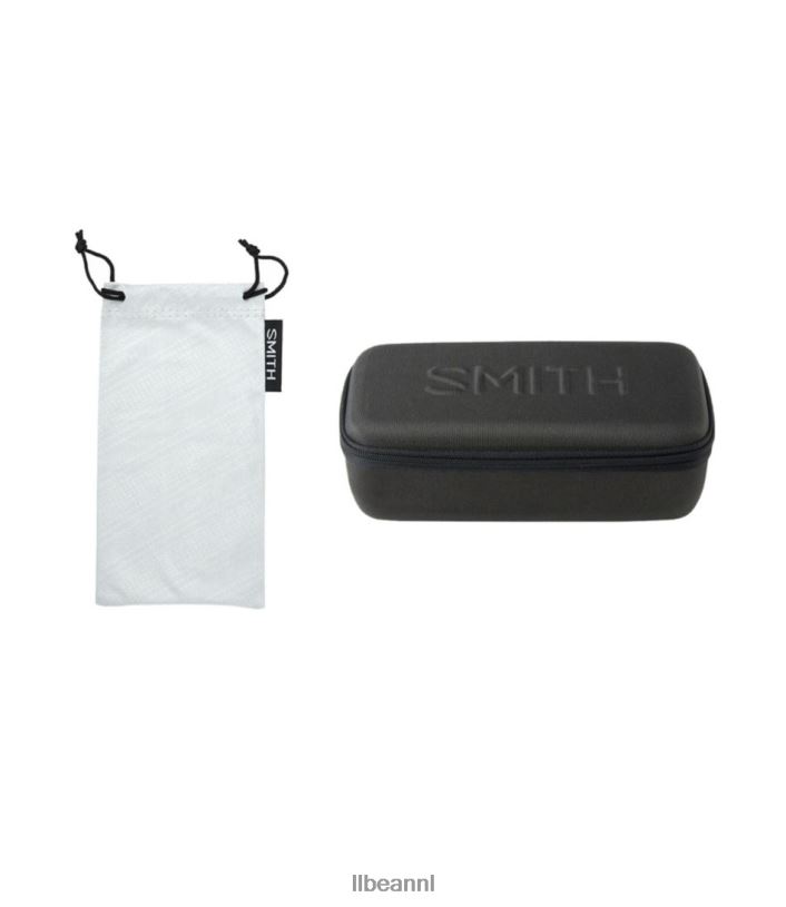 L.L.Bean unisex Smith riptide chromapop gepolariseerde spiegelzonnebril mat zwart/polair grijs groen accessoires voor buiten VT0643580