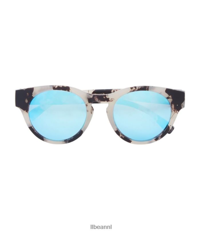 L.L.Bean unisex Sumner gepolariseerde zonnebril beige demi/bruin blauwe flits accessoires voor buiten VT064547