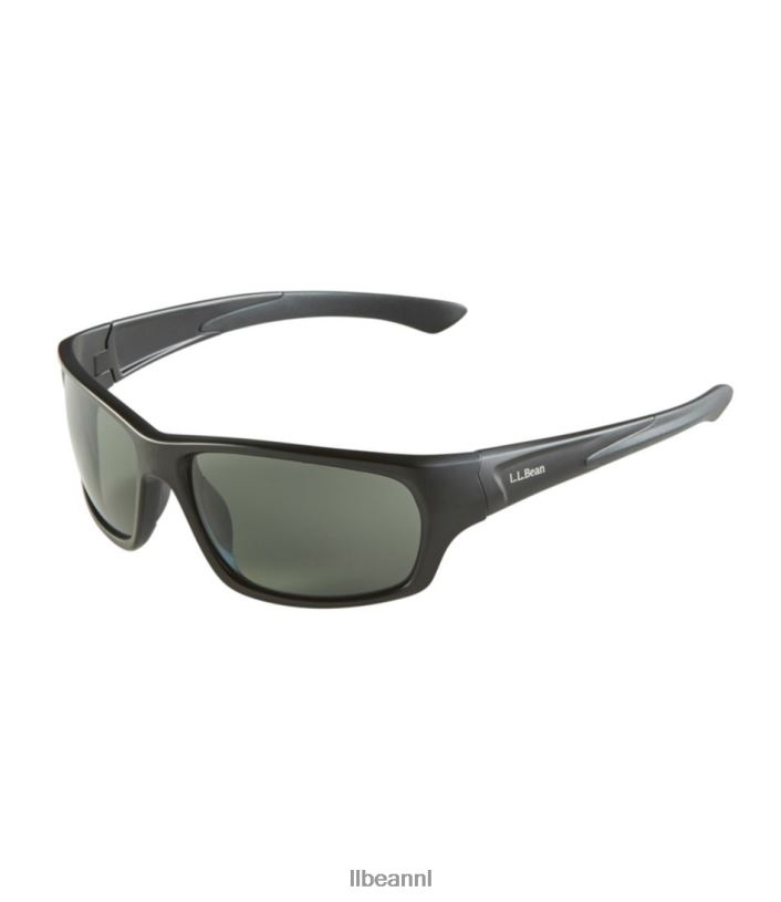 L.L.Bean unisex Zakwater gepolariseerde zonnebril mat zwart/rook accessoires voor buiten VT064493