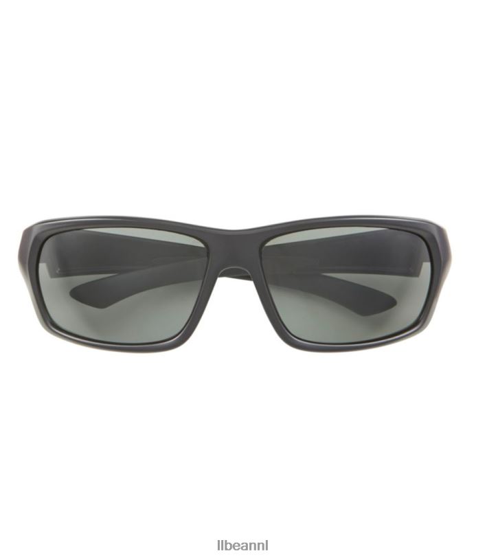 L.L.Bean unisex Zakwater gepolariseerde zonnebril mat zwart/rook accessoires voor buiten VT064493
