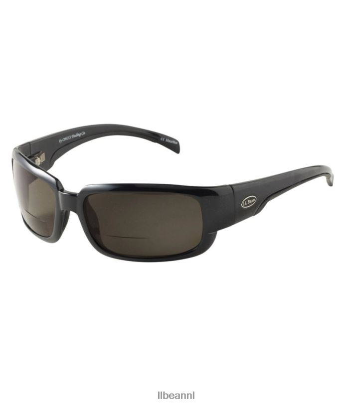 L.L.Bean unisex gepolariseerde prestatiebifocalen zwart grijs accessoires voor buiten VT0644063