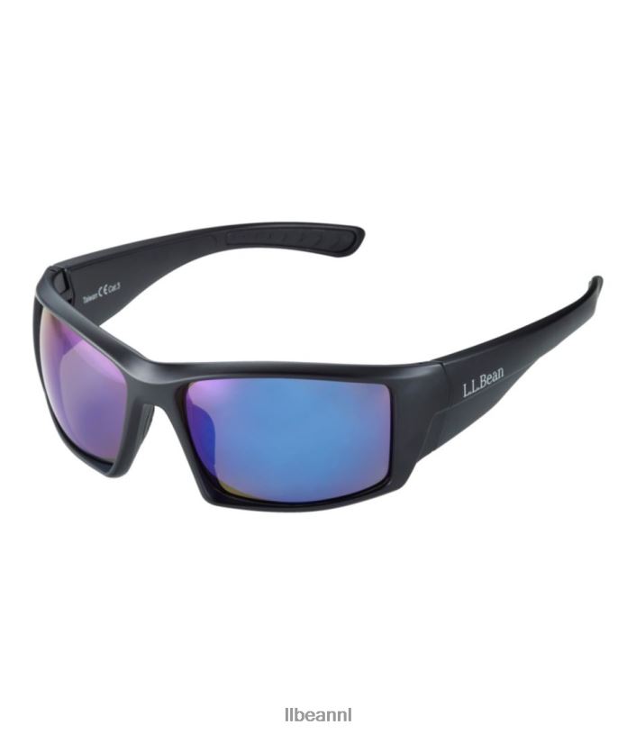 L.L.Bean unisex kennebec zwevende zonnebril matzwart/zwart rubber accessoires voor buiten VT0641720