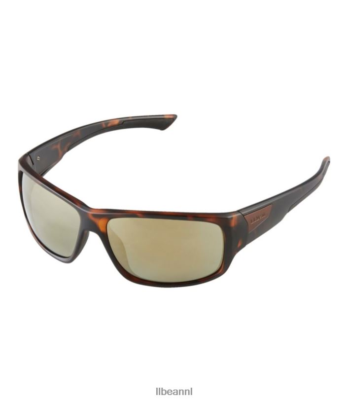 L.L.Bean unisex strand met hydroglare gepolariseerde zonnebril matdrijfhoutgrijs/rook met groene spiegel accessoires voor buiten VT0643445