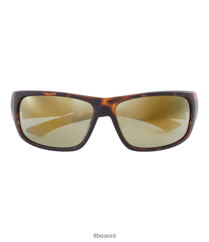L.L.Bean unisex strand met hydroglare gepolariseerde zonnebril matdrijfhoutgrijs/rook met groene spiegel accessoires voor buiten VT0643445