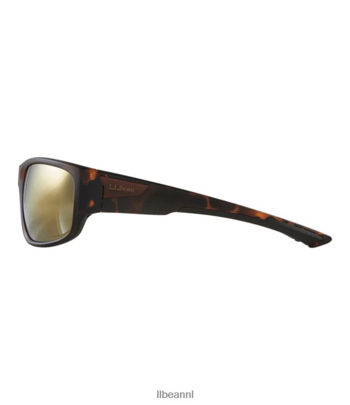 L.L.Bean unisex strand met hydroglare gepolariseerde zonnebril matdrijfhoutgrijs/rook met groene spiegel accessoires voor buiten VT0643445