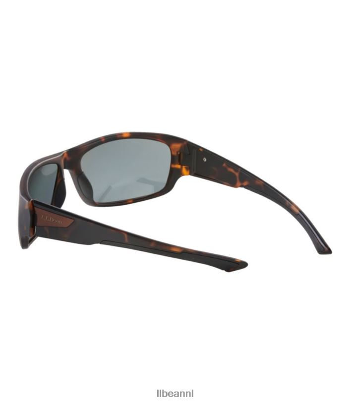 L.L.Bean unisex strand met hydroglare gepolariseerde zonnebril matdrijfhoutgrijs/rook met groene spiegel accessoires voor buiten VT0643445