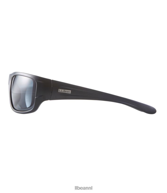 L.L.Bean x Double L unisex gepolariseerde zonnebril mat zwart/rook accessoires voor buiten VT0643382