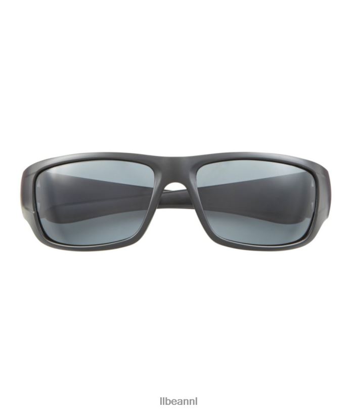 L.L.Bean x Double L unisex gepolariseerde zonnebril mat zwart/rook accessoires voor buiten VT0643382