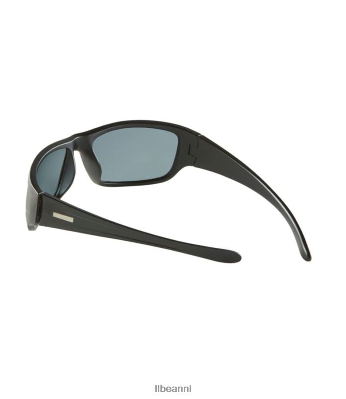 L.L.Bean x Double L unisex gepolariseerde zonnebril mat zwart/rook accessoires voor buiten VT0643382