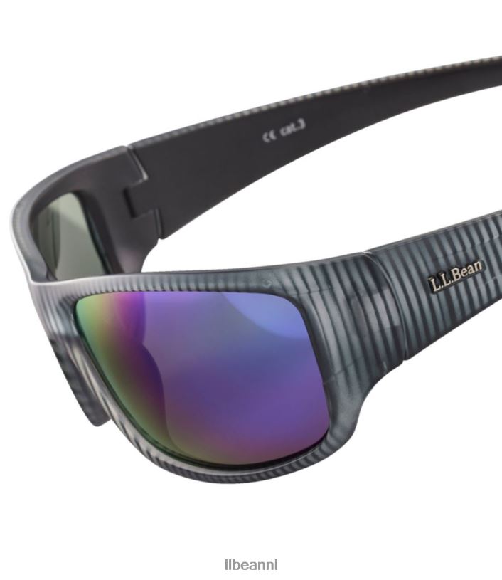 L.L.Bean x Double L unisex gepolariseerde zonnebril mat zwart/rook accessoires voor buiten VT0643382