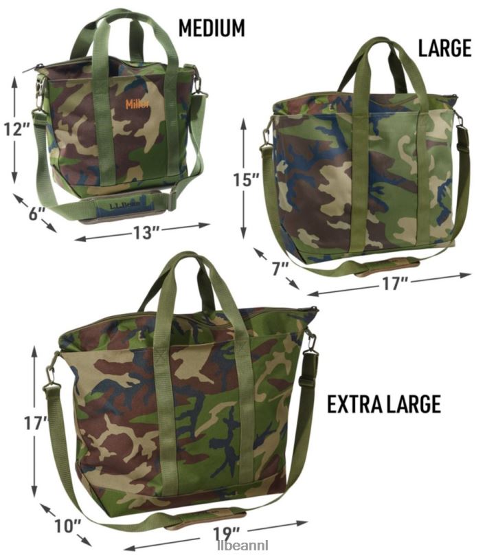 L.L.Bean unisex Hunter\'s draagtas met rits en riem grijze camouflage uitrusting voor buiten VT0641303