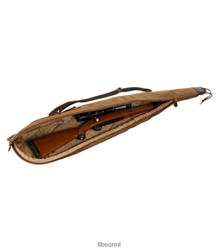 L.L.Bean x Double L unisex geweerkoffer van gewaxt katoen esdoorn bruin uitrusting voor buiten VT0641546