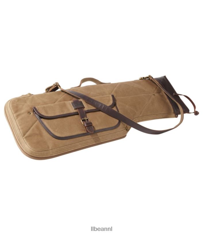 L.L.Bean x Double L unisex shotgunkoffer van gewaxt katoen esdoorn bruin uitrusting voor buiten VT0642131