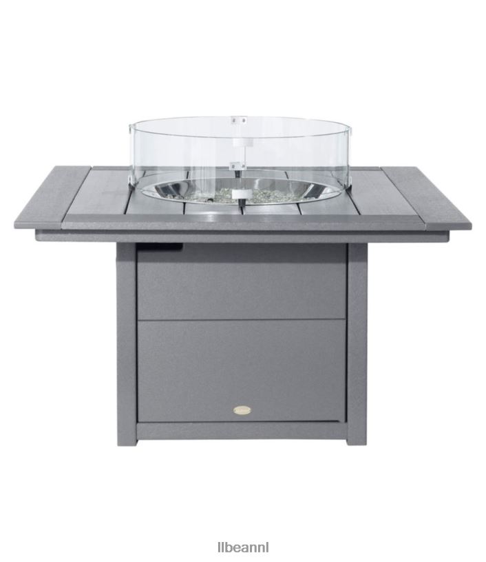 L.L.Bean unisex vierkante vuurplaatstafel van 42 inch, geschikt voor alle weersomstandigheden wit kampeerkeuken VT0645398