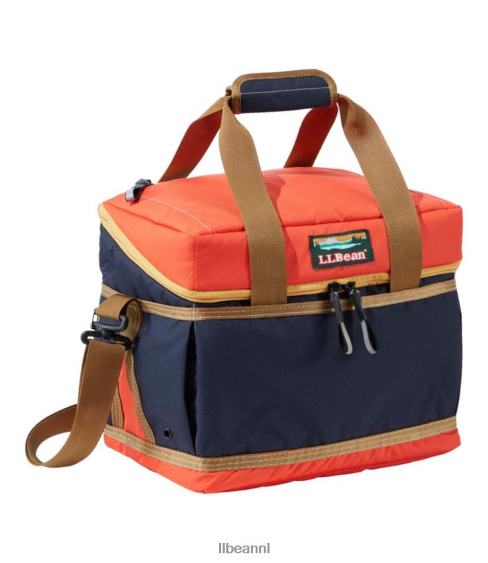 L.L.Bean unisex softpack koeler picknick helder marineblauw/rustiek oranje kampeerkeuken VT0645269