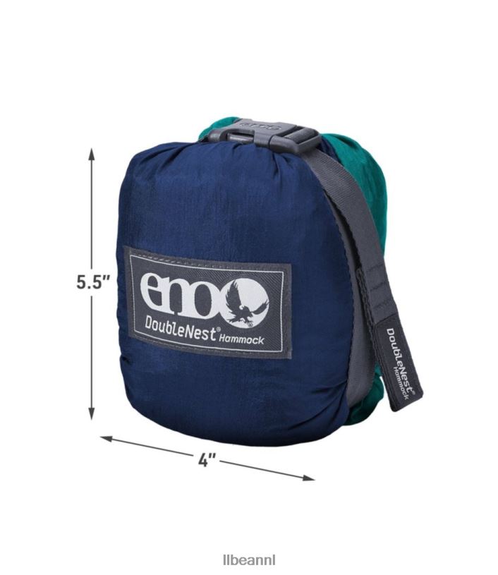 L.L.Bean unisex eno dubbelnest hangmat olijf/sinaasappel kampeermeubilair VT0643973