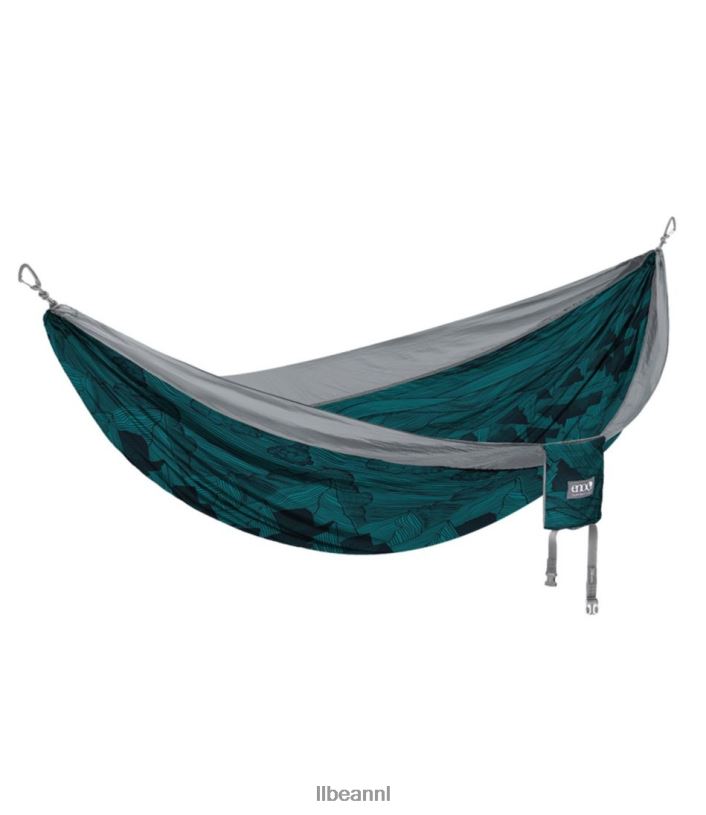 L.L.Bean unisex eno dubbelnest hangmat print bergen naar zee/grijs kampeermeubilair VT0646160