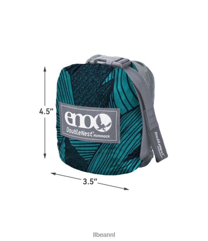 L.L.Bean unisex eno dubbelnest hangmat print bergen naar zee/grijs kampeermeubilair VT0646160