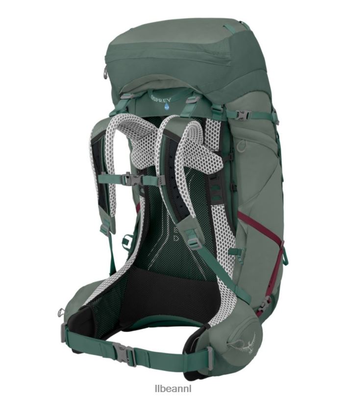L.L.Bean unisex Osprey aura ag lt 65 rugzak koseret darjeeling/lentegroen uitrusting voor buiten VT0641915