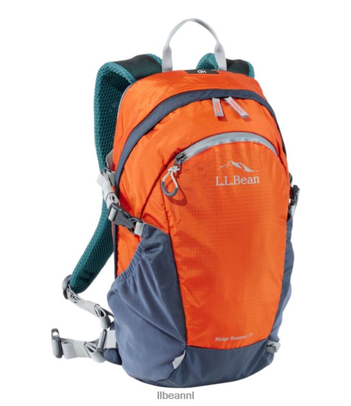L.L.Bean unisex Ridgerunner dagrugzak 15l donker terracotta/carbon marineblauw uitrusting voor buiten VT0641351