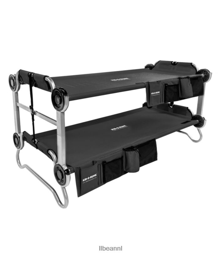 L.L.Bean unisex disc-o-bed o-stapelbed met organizer zwart uitrusting voor buiten VT0641555