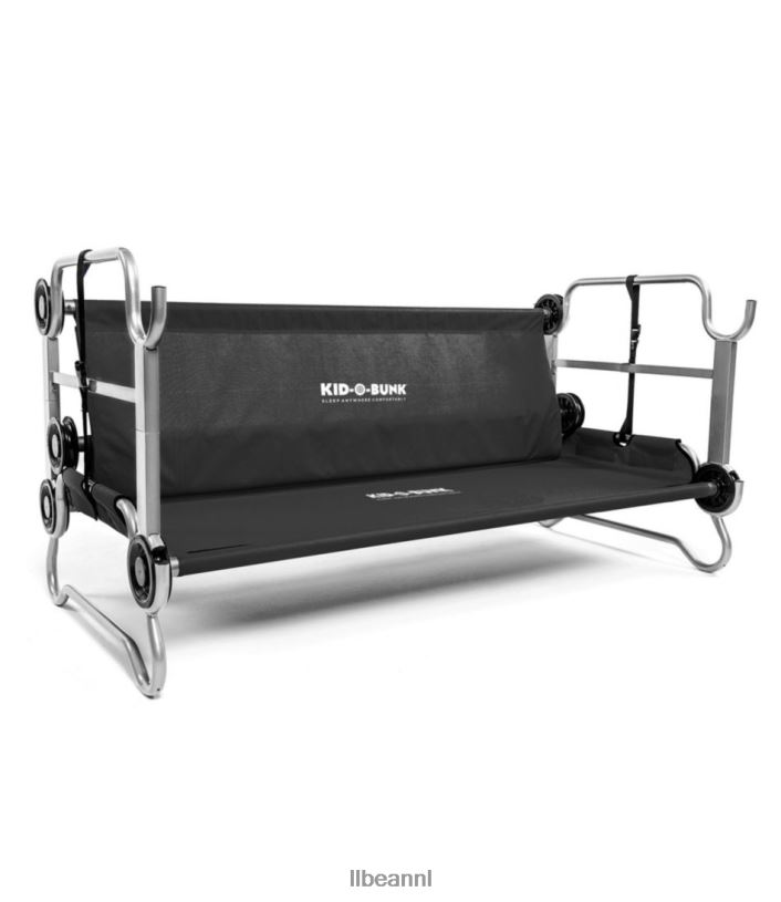 L.L.Bean unisex disc-o-bed o-stapelbed met organizer zwart uitrusting voor buiten VT0641555